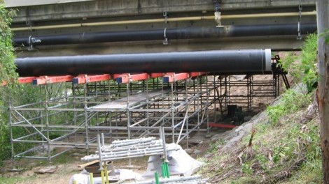 Burrum River Bridge - 600mm Steel Water Pipe